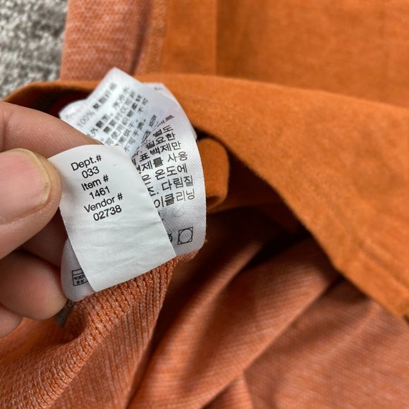 Eddie Bauer Free Dry Golf Shirt Men Large L Orange Casual Breathable Mesh Back - Picture 9 of 9